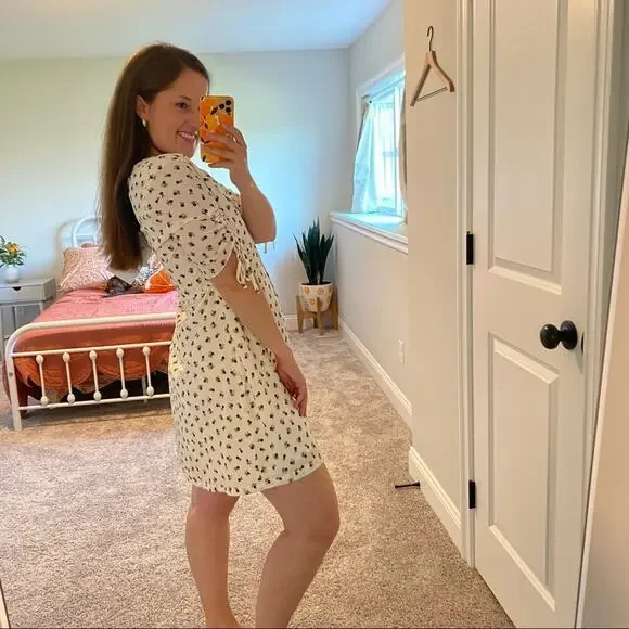 NWT ESSENTIEL ANTWERP White Ditsy Floral Sexy Mini Dress 38 M - Picture 13 of 16